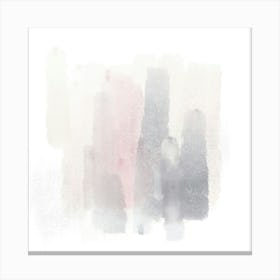 Grey, Pink, Modern Abstract Art Canvas Print