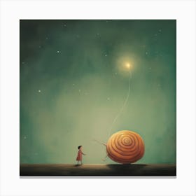 Snail And Star Canvas Print