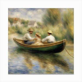 The Skiff, Pierre-Auguste Renoir 3 Canvas Print