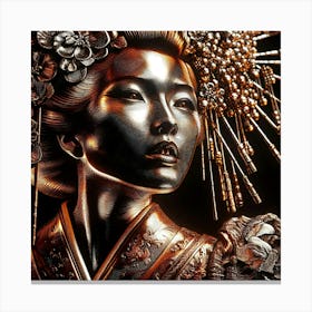 Japan Traditional Geisha Illustration By Ad 58 Canvas Print