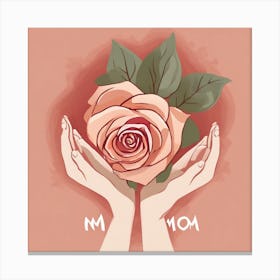 Mom And Rose Canvas Print