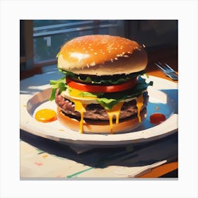 Burger 1 Canvas Print