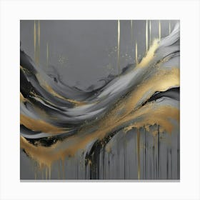 Abstract - Gold And Black Canvas Print