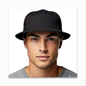 Portrait Of A Man Wearing A Hat Canvas Print