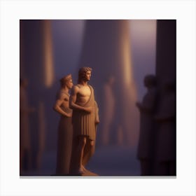 Statues Of The Gods Canvas Print