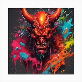 Devil Painting Canvas Print