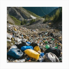 Garbage In The Mountains 4 Canvas Print