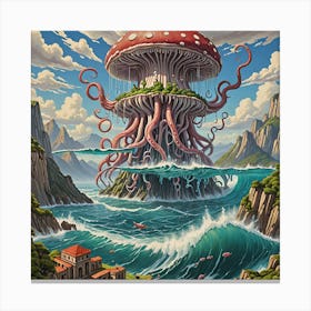 Octopus Island Canvas Print