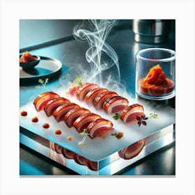 A Futuristic Dish Called Samgyeopsal Y Jamón, Eleg Canvas Print