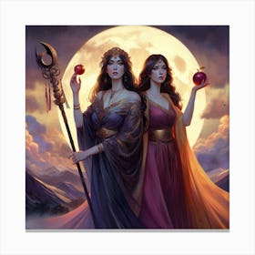 Two Goddesses Canvas Print