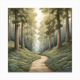 Path In The Woods 2 Canvas Print
