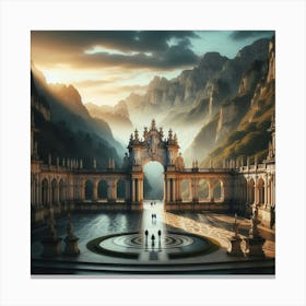 Palace In The Mountains Canvas Print