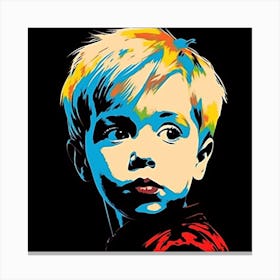 Museum Style Portrait Painting of a little kid Canvas Print