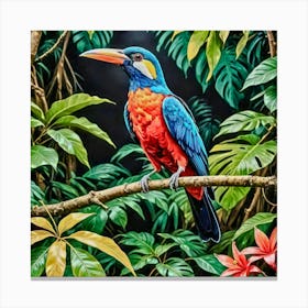 Bird In The Jungle 1 Canvas Print