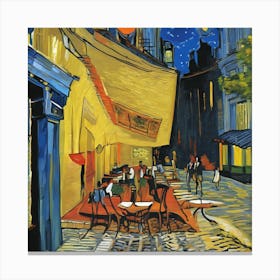 Cafe Terrace At Night, Van Gogh (8) 1 Canvas Print