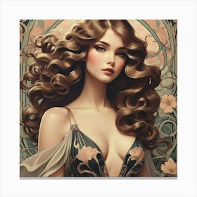 Deco Girl 1 Canvas Print