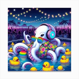 Octave rave octopus Canvas Print