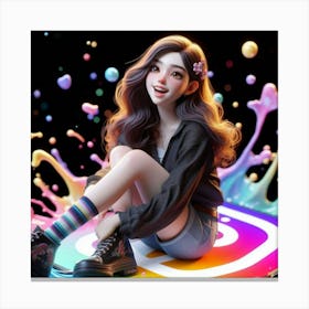 Instagram Girl Canvas Print