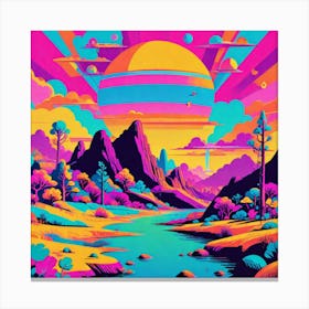 Psychedelic Landscape Canvas Print