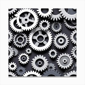 Gears Background 4 Canvas Print