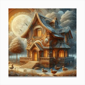 House In The Woods 1 Canvas Print
