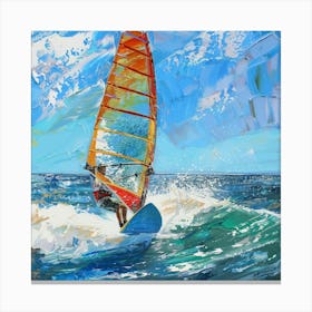 A Windsurfing Oil Painting Illustration 1718707403 1 Canvas Print