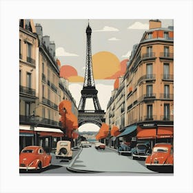 Paris Eiffel Tower Vintage 1 Canvas Print