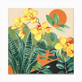 Tropical Summer Garden Canvas Print