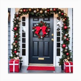 Christmas Door 8 Canvas Print