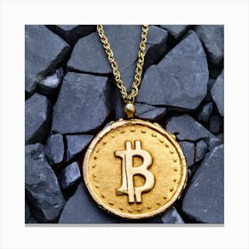 Bitcoin Necklace Canvas Print