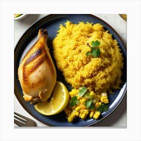 Chicken With Rice And Corn 1 Canvas Print