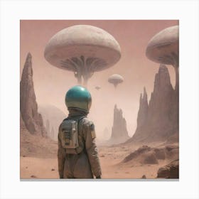 Aliens On Mars Canvas Print