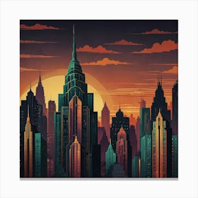 New York City Skyline 13 Canvas Print