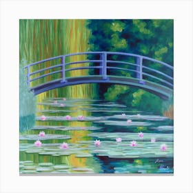 Water Lily Bridge 6 Canvas Print