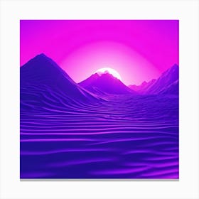Purple Desert Landscape 1 Canvas Print