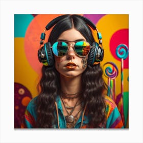 Hippy girl Canvas Print