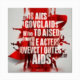 Aids Poster Canvas Print