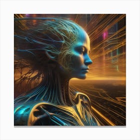 Cybernetic Woman 8 Canvas Print