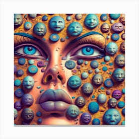 Woman'S Face Canvas Print