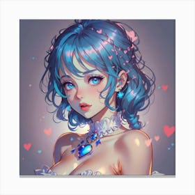 Cute Girl With Earring(1) Canvas Print