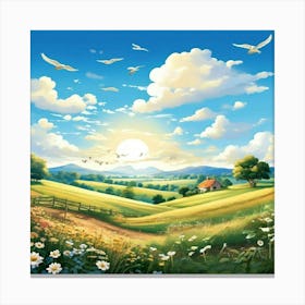 Landscape Painting 1 Canvas Print