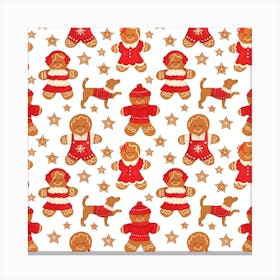 Gingerbread Family Canvas Print