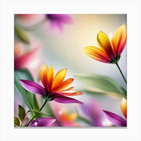 Colorful Flowers 8 Canvas Print