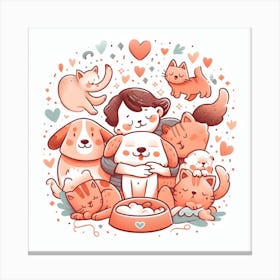 Kawaii Cat Canvas Print