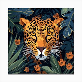 Leopard In The Jungle 1 Canvas Print