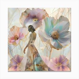 Woman With Flowers 1 Canvas Print