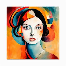 Abstract Woman'S Face Canvas Print