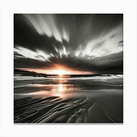 Sunset On The Beach 6 Canvas Print