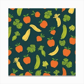 Vegetable Pattern Art Print Canvas Print