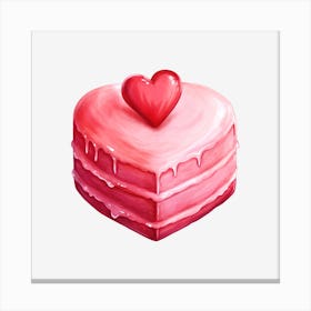 Valentine'S Day Cake 4 Canvas Print